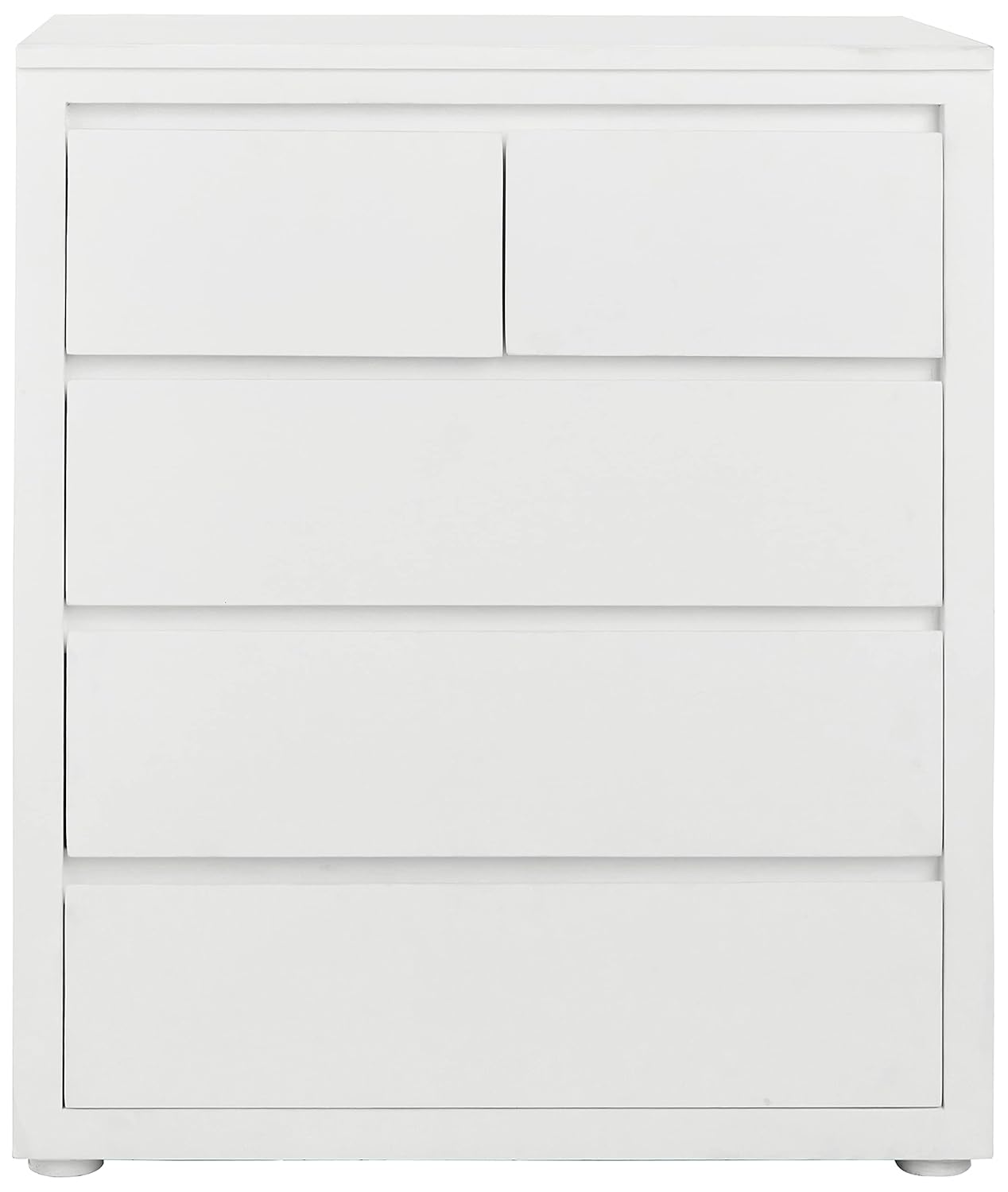 APRODZ Mango Wood Dublin Chest of 4 Drawers Storage Cabinet for Living Room Furniture (White)