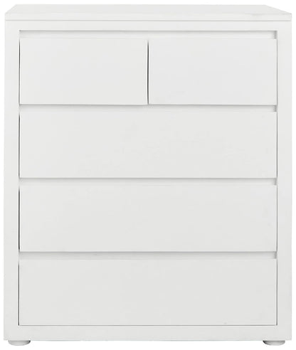 APRODZ Mango Wood Dublin Chest of 4 Drawers Storage Cabinet for Living Room Furniture (White)