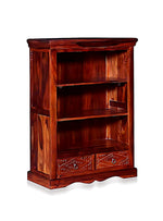 Bookshelf | Sheesham Wood Wooden Storage Organizer | Shelves Bookcase Rustic Durable, Stylish & Compact Design for Home, Office, Living Room | Furniture Organizer Elegant Finish (Honey Oak) | Elegant finish bookcase 