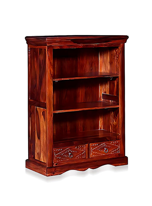 Translation missing: en.Bookshelf | Sheesham Wood Wooden Storage Organizer | Shelves Bookcase Rustic Durable, Stylish &amp; Compact Design for Home, Office, Living Room | Furniture Organizer Elegant Finish (Honey Oak) | Elegant finish bookcase 