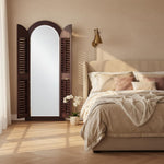 Mango Wood Meredi Standing Wall Decorative Mirror Frame| Wooden Mirror 