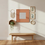 Mango Wood Azubu Wall Decorative Mirror Frame| Wooden Mirror | White Finish 