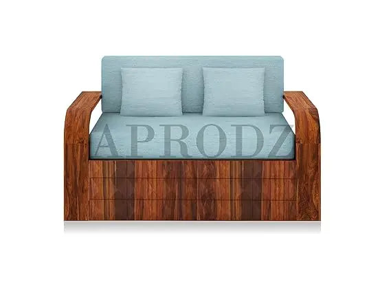 Sheesham Wood 2 Seater Sofa Cum Bed with Storage, (75 x 51 x 30 Inch) 