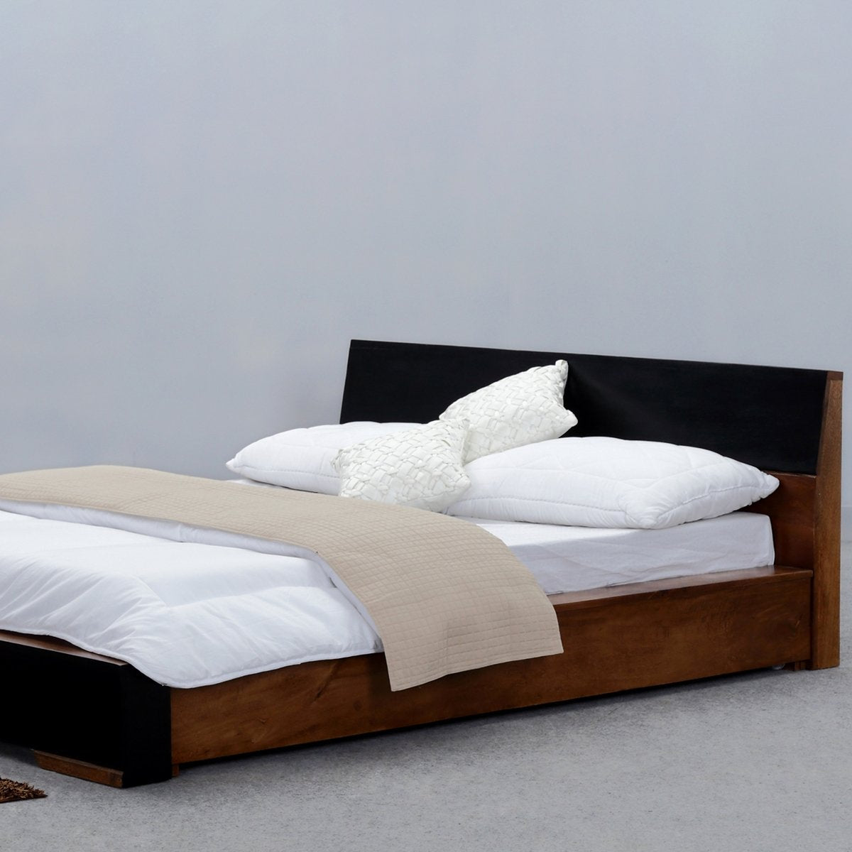 APRODZ Solid Wood Albany Queen Size Bed for Bedroom