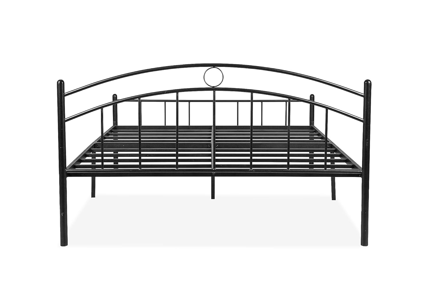 APRODZ Iron Queen Size Bed For Bedroom Metal Bed In Black Color, Painted