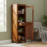 Bookshelf | Sheesham Wood Wooden Storage Organizer | Shelves Bookcase Rustic Durable, Stylish & Compact Design for Home, Office, Living Room | Furniture Organizer Elegant Finish (Honey 2) | Office Bookshelf Storage 