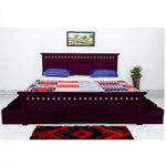 Sheesham Wood Merritt Bed with Side Storage 