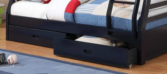 Translation missing: en.APRODZ Elvira Navy Blue Twin Bunk Bed with Storage Queen Size Bed Furniture for Bedroom Living Room Home