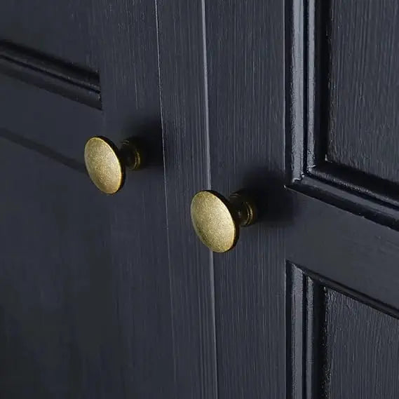 Mango Wood 2‑Door Wardrobe with Drawer – Bedroom Almirah Storage | Black 