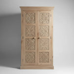 Floreale wardrobe Carved Mango Wood 2-Door Wardrobe rah 