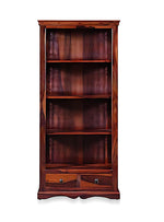 Bookshelf | Sheesham Wood Wooden Storage Organizer | Shelves Bookcase Rustic Durable, Stylish & Compact Design for Home, Office & Living Room | Furniture Organizer Elegant Finish (Honey 4) 