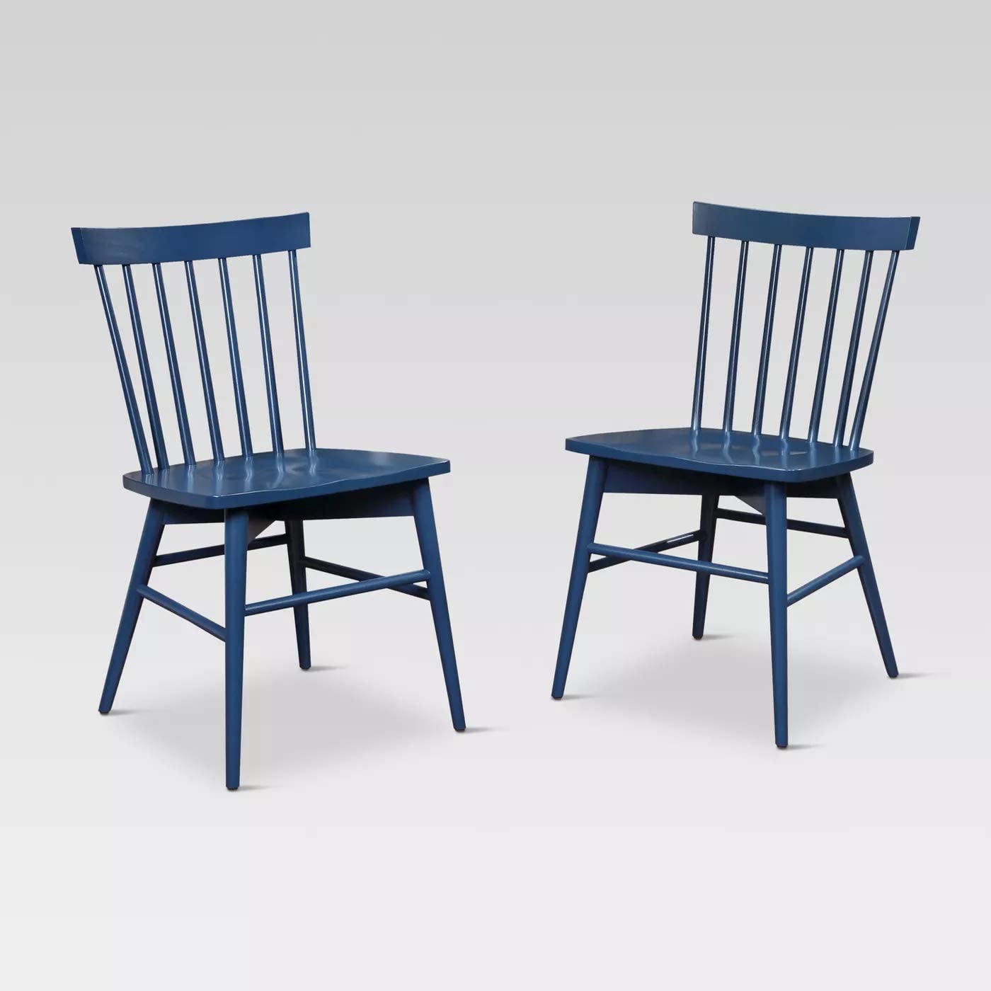 Solid Mango Wood White Dining Chairs for Living Room | Set of 2 Wooden Chair 