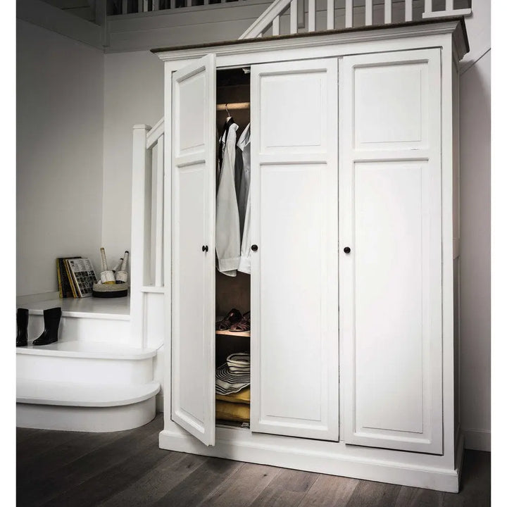 Translation missing: en.APRODZ Mango Wood Multipurpose Storage Venice Wardrobe Almirah for Living Room | Cream