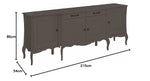 Mango Wood Rosario Sideboard Storage Cabinet for Living Room | Wooden Cabinet for Home 