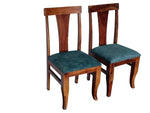 Noetic Solid Sheesham Wood 6 Seater Dining Table with Chairs (Rustic Teak Finish) 