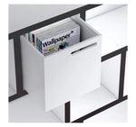 Mango Wood Roamn 4 Stage Book Shelf for Living Room | Bookcase Shelves | White and Brown Finish 