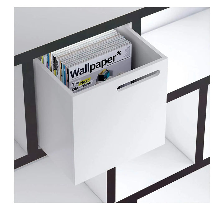 Translation missing: en.Mango Wood Roamn 4 Stage Book Shelf for Living Room | Bookcase Shelves | White and Brown Finish 