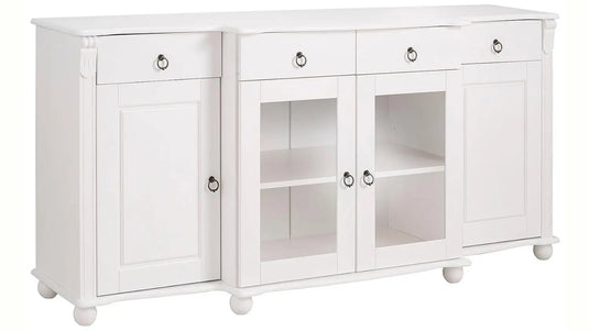 Translation missing: en.APRODZ Soild Wood Teresina Sideboard Storage Cabinet with Drawer for Living Room | White Finish