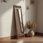 Solid sheesham Wood Full Length Floor Mirror for Bedroom Living Room Dressing Area 