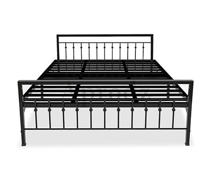 Metal Bed | Victorian Style & Victorian Style with Foam| Folding Bed No Assembly Required | Powder Coated |(King Size & Queen Size) Aprodz