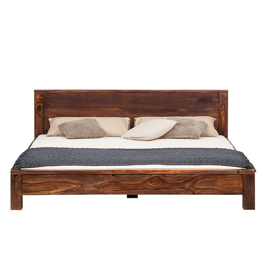 Translation missing: en.APRODZ Sheesham Wood Queen Size Boise Bed for Bedroom Stylish | Teak Finish
