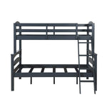 APRODZ Solid Wood Reese Bunk Bed for Bedroom | Light Grey Finish