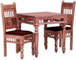 APRODZ Sheesham Wood Norcross 2 Seater Dining Table Set for Home | Dining Furniture | Brown Finish