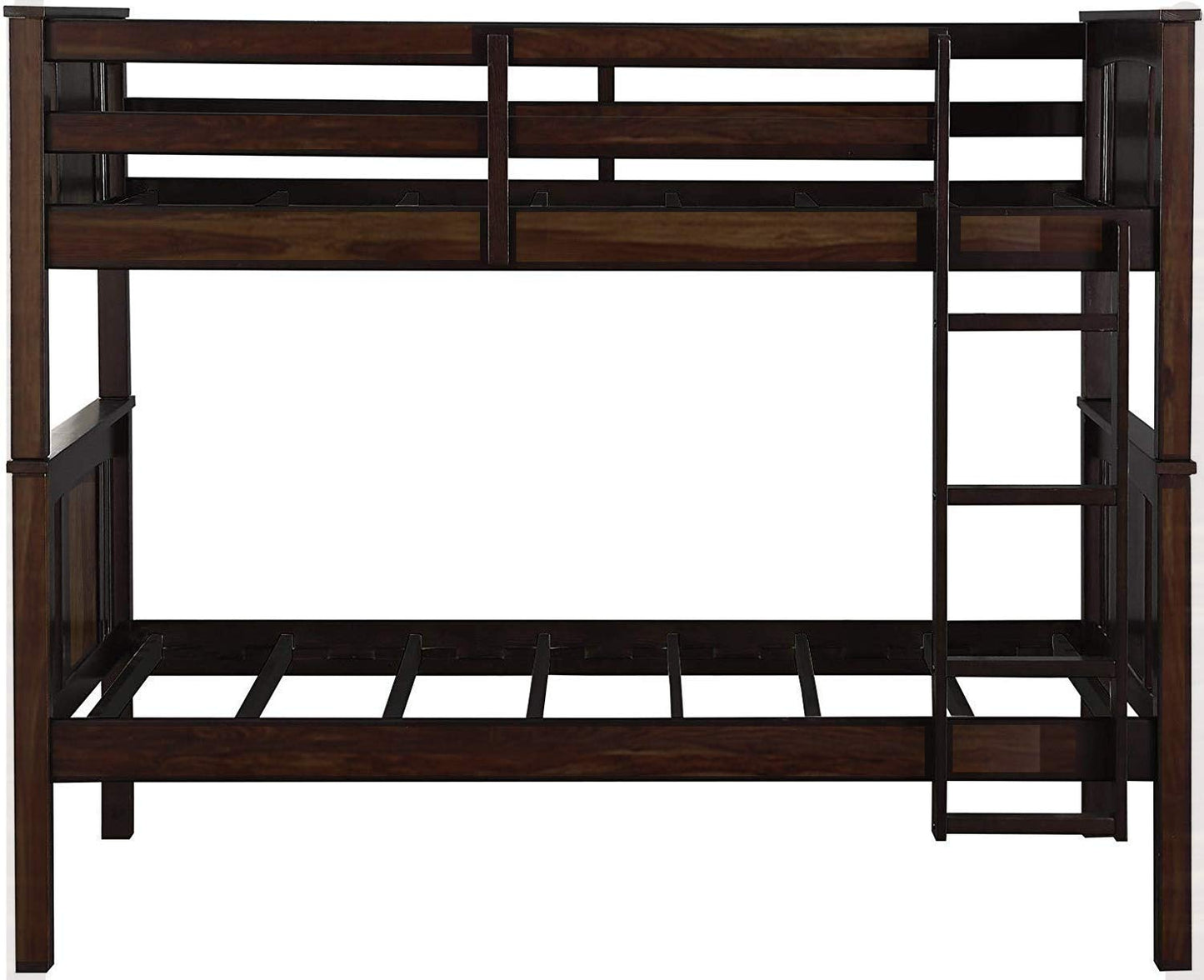 APRODZ Sheesham Wood Beerar Kids Bunk Beds with Ladder for Bedroom | Brown Finish