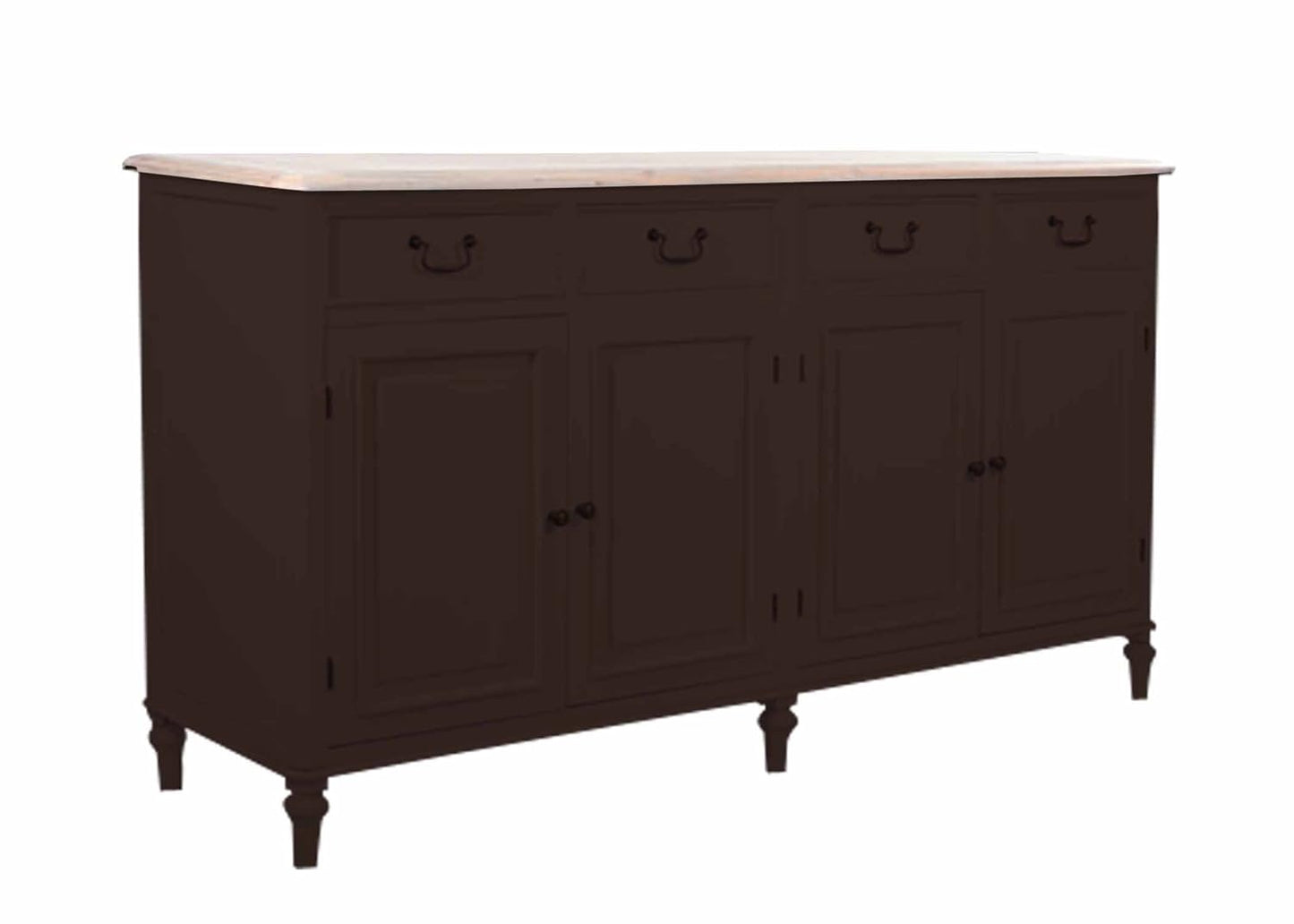 Solid Wood Cancun Storage Sideboard Cabinet with 4 Door and 4 Drawer for Living Room 