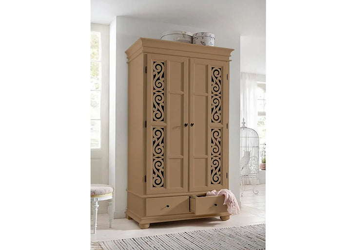 Translation missing: en.Mango Wood Multipurpose Storage 2-Door Porto Wardrobe Almirah for Bedroom | Emperor 
