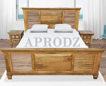Elmore Mango Wood Bed for Bedroom Furniture (Solid Wood - Natural) 
