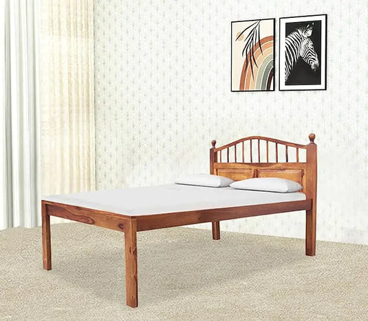 Translation missing: en.Patarp Sheesham Wood Single Size Bed for Bedroom &amp; Living Room (Honey Finish) 