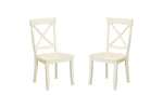 APRODZ Solid Wood Varna Dining Chair Set for Home | Set of 2 Chair | Cream Finish