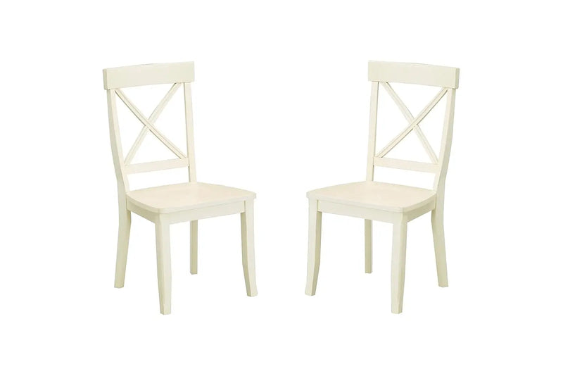 APRODZ Solid Wood Varna Dining Chair Set for Home | Set of 2 Chair | Cream Finish