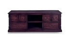 Mango Wood Sulla LED TV Stand Entertainment Unit Storage TV Cabinet for Living Room (Walnut Finish) 