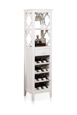 Mango Wood Peetz Royal Stylish Bar Cabinet with Wine Glass Storage for Living Room | Chestnut Finish 