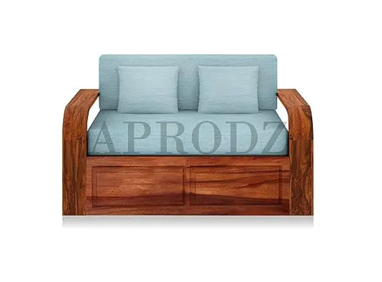 Translation missing: en.Sheesham Wood 2 Seater Sofa Cum Bed with Storage 