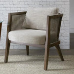 Theodore Armchair in Cane Work (Teak Wood, Walnut) 