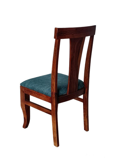 Noetic Solid Sheesham Wood 6 Seater Dining Table with Chairs (Rustic Teak Finish)