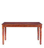 Sheesham Wood Selinos 6 Seater Dining Table Set for Home | Dining Furniture | Brown Finish 