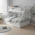 Sheesham Twin/Queen Bunk Bed with 2 Drawer Storage for Bedroom (Rosewood - Brown) 