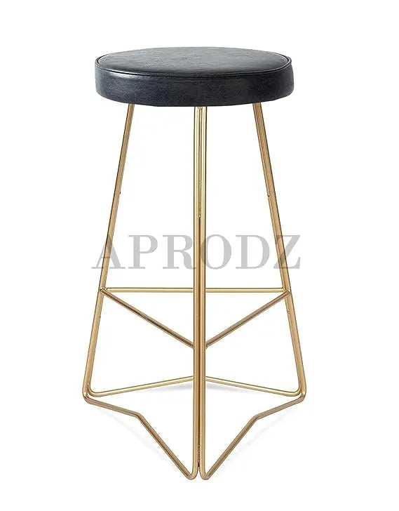 Translation missing: en.Bar Stool for Home bar, Counter Stool Chair Modern, Shop Industrial Stool with footrest, Black Metal and Wood, Set of 2 