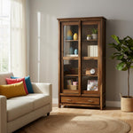 Bookshelf | Sheesham Wood Wooden Storage Organizer | Shelves Bookcase Rustic Durable, Stylish & Compact Design for Home, Office & Living Room | Furniture Organizer Elegant Finish (Brown 5) 