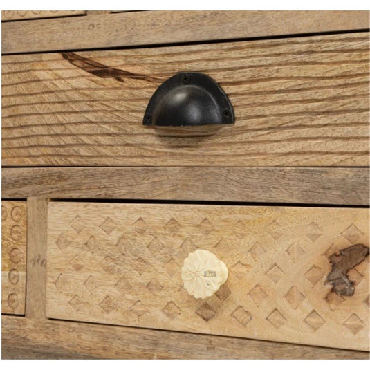 Translation missing: en.Wooden Carved Chest of Drawers | Wooden Cabinet for Bedroom | Wooden Cabinet with 