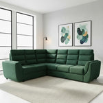 L-Shaped Sectional 6-Seater Sofa with Tufted Cushion Padded Armrest Perfect Fabric Corner Sofa 
