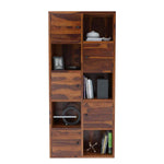 Olga Sheesham Wood 10 Cube Standard Home Office Bookcase 