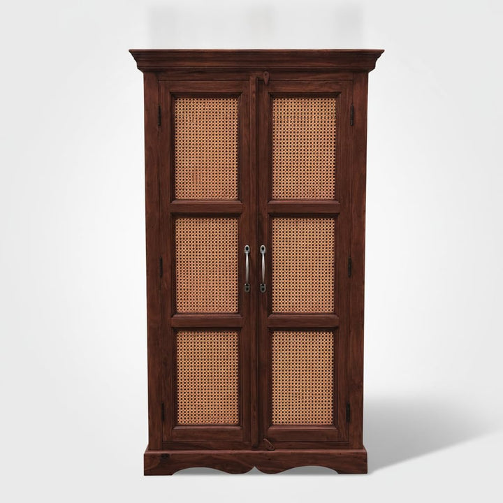 Translation missing: en.Sheesham Wood Two Door Cane Wardrobe (Sheesham Wood) 