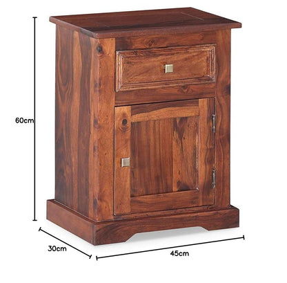 Jayuya Bedside Table (Dark Honey Sheesham)