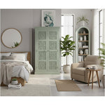 Floreale wardrobe Carved Mango Wood 2-Door Wardrobe Almirah 