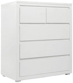 APRODZ Mango Wood Dublin Chest of 4 Drawers Storage Cabinet for Living Room Furniture (White)